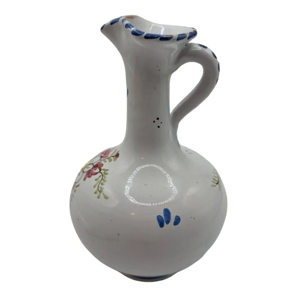 Hand-Painted Floral Ceramic Vase 7